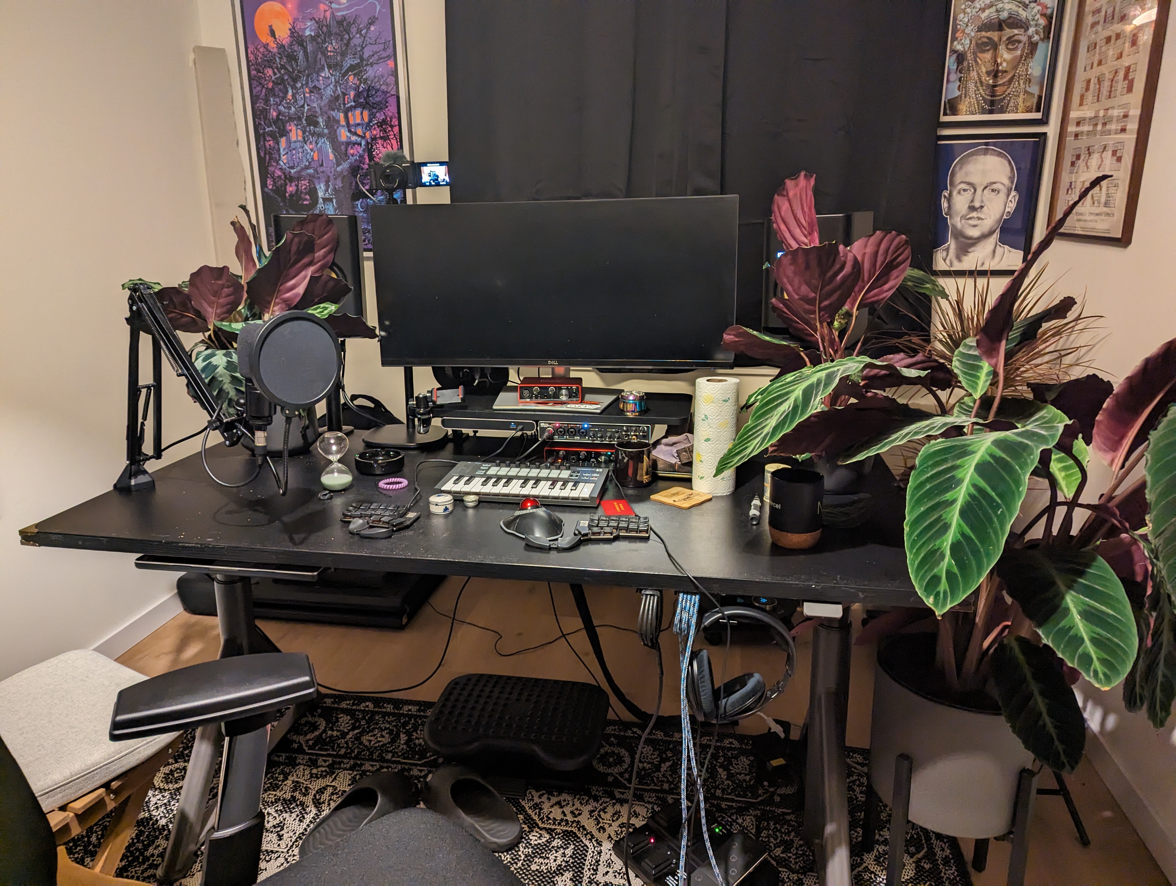 A closeup on the table